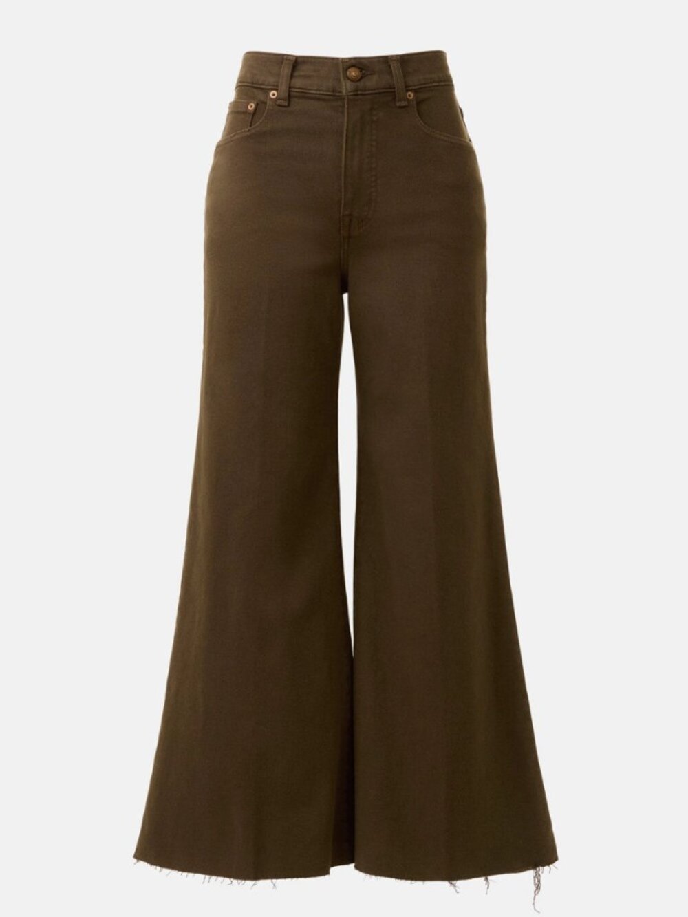 Madewell Flared Wide Leg Jeans Brown Size 32